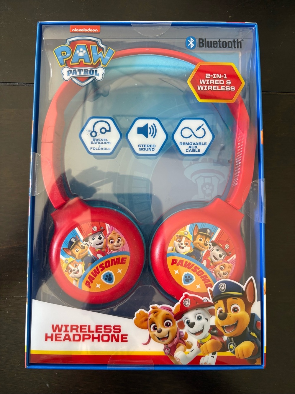 Nickelodeon Paw Patrol Pawsome  Wireless Bluetooth Headset Headphones Kids NEW